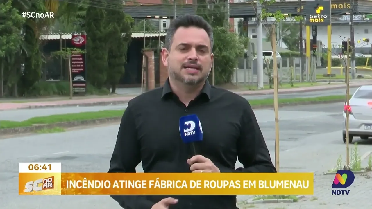 Incêndio atinge fábrica de roupas no Vale do Itajaí nesse domingo