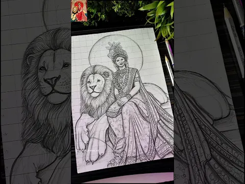 Most Beautiful Durga Mata Drawing😍, Raipur Chhattisgarh Viral Maa Durga #shorts #maadurga #navratri