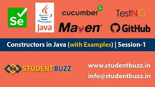 Constructors in Java Session-1 Use of Constructors Types of Constructors Selenium WebDriver