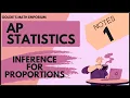 AP Statistics Inference for Proportions - Confidence Intervals for Population Proportions