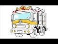 Coloring Page Fire Truck