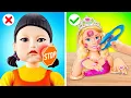 Download Lagu باربي الغنية مقابل دمية لعبة الحبار الفقيرة! *مهارات الأبوة السرية، أدوات ذكية*