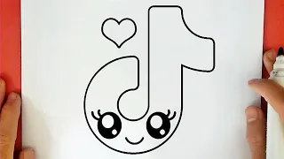 How To Draw A Cute TikTok Logo Step By Step Easy Drawing Drawing Tutorial For Beginners 