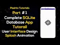 1 Android Sqlite Complete App Tutorial - User Interface Design Pashto