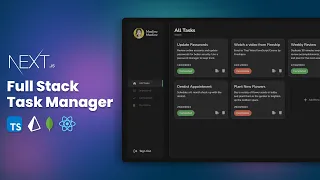 Build a Fullstack Task Manager Application Next js React Prisma MongoDB - Full Tutorial