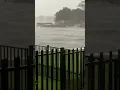 Strong storms rain down on Lake Conroe Texas during storms on Dec 18 2021