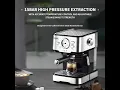 Gevi Espresso Machine 15 Bar Pump Pressure Cappuccino Coffee Maker with Milk Foaming Steam Wand