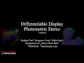 Differentiable Display Photometric Stereo CVPR 2024
