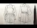 how to draw anime girl full body how to draw a girl with beautiful dress girl body with clothes