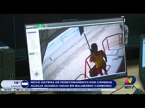 Sistema de monitoramento por câmeras auxilia guarda-vidas em Balneário Camboriú