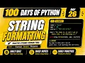 100 Days Of Python String Formatting in Python Format method PY2AI