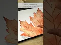 Paint this watercolor maple leaf on your iPad