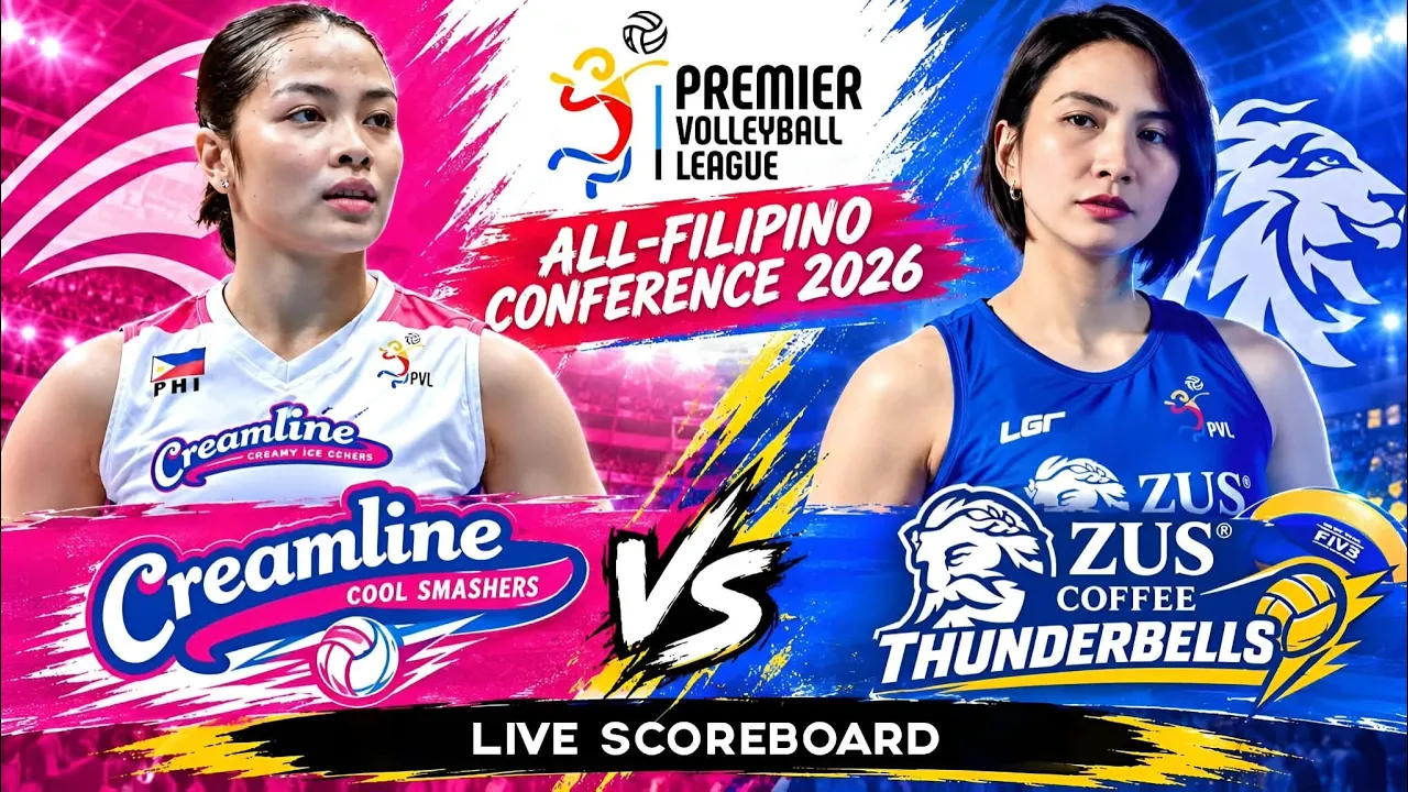 CREAMLINE vs ZUS COFFEE | 2026 PVL ALL-FILIPINO CONFERENCE LIVE SCORE