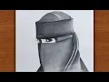 guzel esarpli kadin cizimi How to draw girl wearing hijab Muslim girl drawings Girl drawing