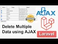 How To Delete Multiple Records Using Ajax In Laravel In Hindi Laravel Delete Data using AJAX