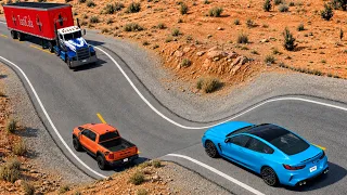 Cars vs Dangerous Desert Road Challenge | BeamNG.drive