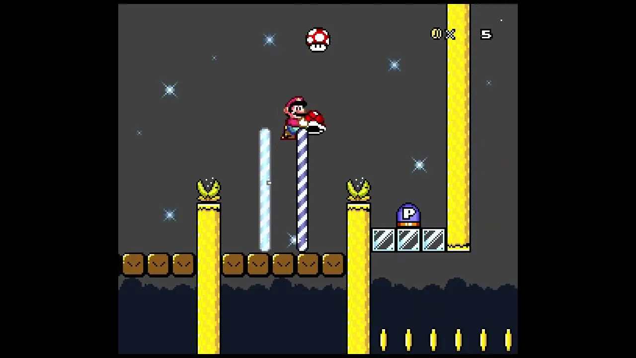 Backwards Mario World God Mode (Super Mario World Hack)