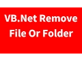 VB Net - How To Delete File And Folder In Visual Basic Net with source code