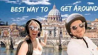 rome on a vespa scooter