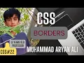 CSS borders discuss in detail Lec