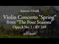 Violin Concerto "Spring / La Primavera" in E major, Op. 8 No. 1 - Vivaldi (Score)