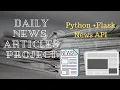 How to create a News project using flask Python projects in telugu