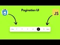 Pagination UI design using HTML CSS JavaScript JavaScript clickable pagination tutorial