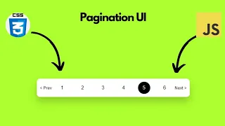Pagination UI design using HTML CSS JavaScript JavaScript clickable pagination tutorial