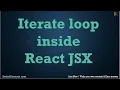 How to use for loop to iterate array data in React js rendering Array Data Binding in React