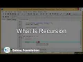 What is recursion Computer Science Lecture Sabaq pk