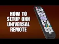 How To Setup ONN Universal Remote 2025 Full Guide