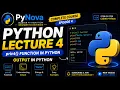 Python Lecture 4 Python Complete Course print Function in Python Output in Python