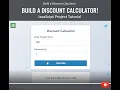 JavaScript Discount Calculator Tutorial for Beginners 2025 Calculate Percentage Off