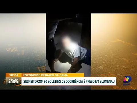 Ficha criminal extensa: suspeito de 65 anos é preso em Blumenau após se esconder debaixo da cama