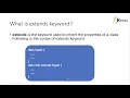 Inheritance extends keyword
