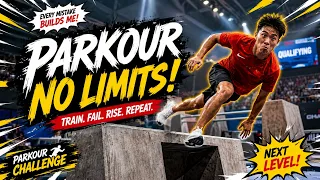Parkour racing qualifying: so many mistakes, finished the race stumbling along! Second