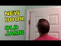 Install door and hinges in an existing jamb