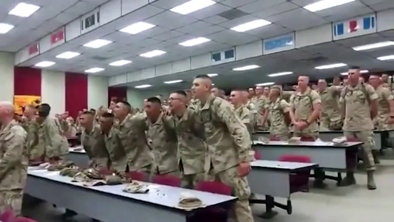Us Marines at camp Pendleton singing "Days of Elijah"