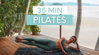 35 MIN PILATES WORKOUT At Home Mat Pilates No Standing No Equipment 