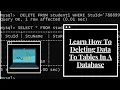 MySQL Database Tutorial DML Learn How To Deleting Data From Tables In A Database