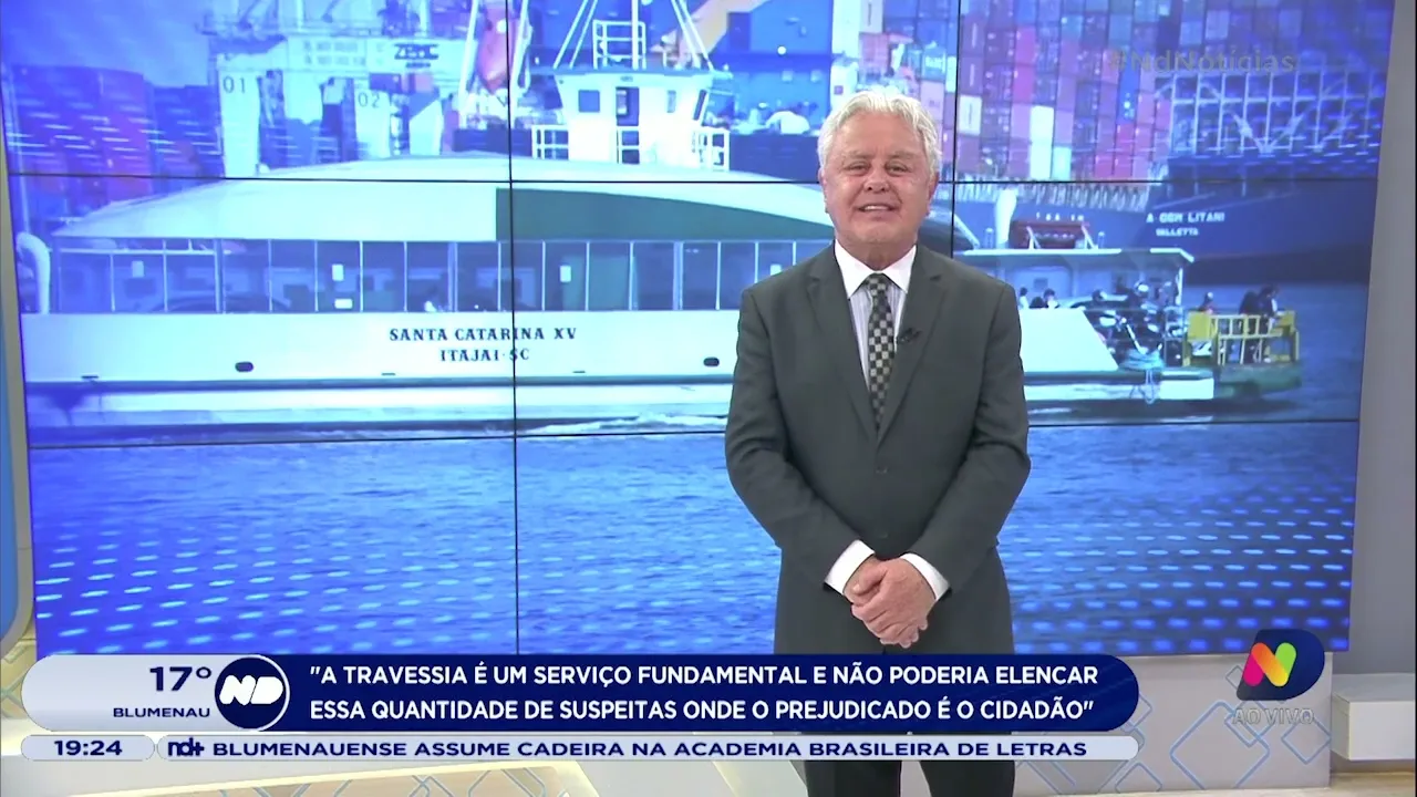 Paulo Alceu comenta a situação do 'ferry boat' que liga as cidades de Itajaí e Navegantes