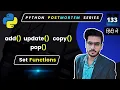 Inbuilt Methods for Python Sets add update copy pop in Python Sets