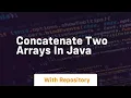 concatenate two arrays in java