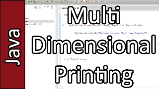 Multi Dimensional Printing - Java Programming Tutorial PC Mac 2015