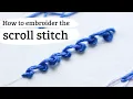 scroll stitch embroidery tutorial 104
