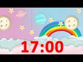 17 Minute Countdown Timer Rainbow for Kids with Alarm and Fun Music