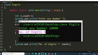 Java program to count Digits in a Number Learn Coding