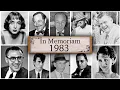 Obituary in 1983 Famous Faces We Lost in 1983