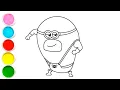 Download Lagu Minion Drawing, Painting \u0026 Coloring For Kids and Toddlers_ Kids Art l
