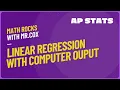Linear Regression using Computer Output